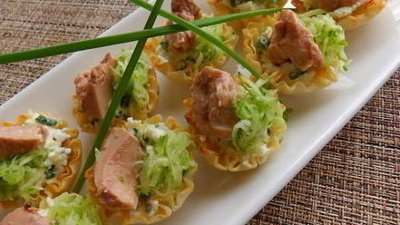 Рецепт тарталеток с печенью трески