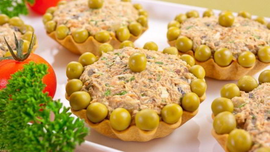 Рецепт тарталеток с салатом из куриной печени