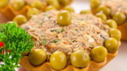 Рецепт тарталеток с салатом из куриной печени