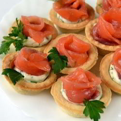 Рецепт Тарталеток с соленой семгой