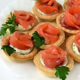Рецепт Тарталеток с соленой семгой