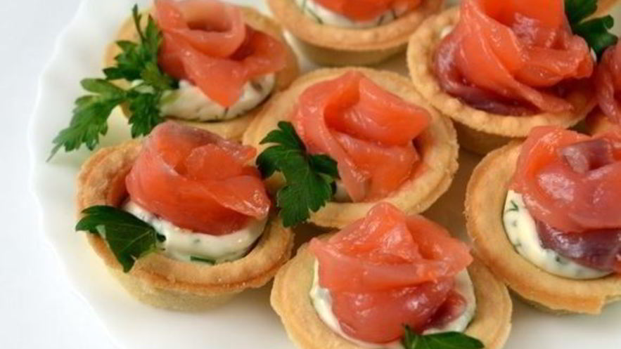 Рецепт тарталеток с соленой семгой