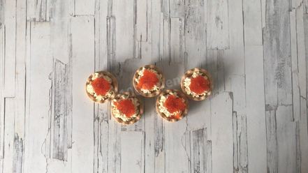 Рецепт тарталеток с сыром и икрой