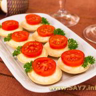 Рецепт Тарталеток с сыром и помидорами