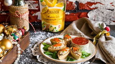 Рецепт тарталеток с тунцом и красной икрой