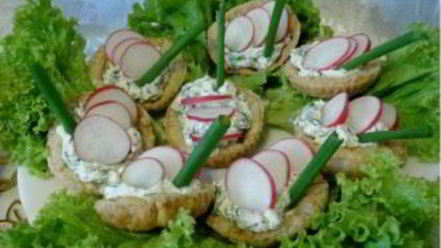 Рецепт тарталеток с творогом и зеленью