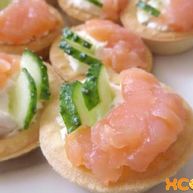 Рецепт Тарталеток с творожным сыром и семгой