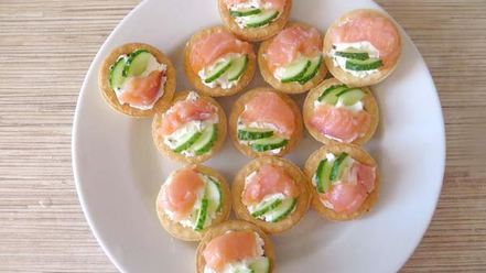 Рецепт тарталеток с творожным сыром и семгой