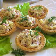 Рецепт Тарталеток с ветчиной и помидорами