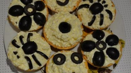 Рецепт Тарталеток с яйцом и сыром