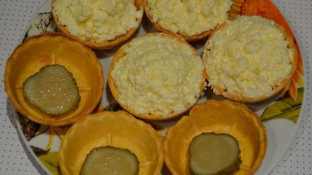 Рецепт тарталеток с яйцом и сыром