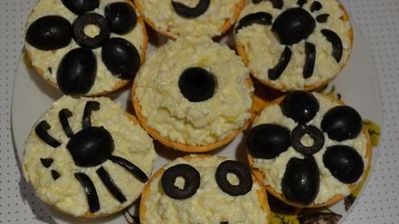 Рецепт тарталеток с яйцом и сыром