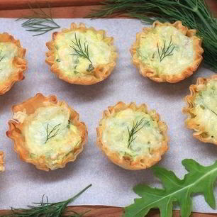 Рецепт Закуски в тарталетках с семгой