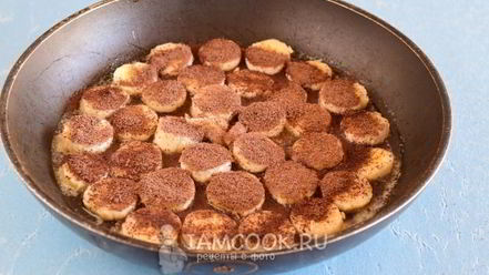 Рецепт бананового тарта-татен на слоеном тесте