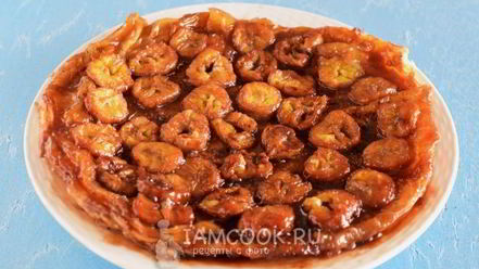 Рецепт бананового тарта-татен на слоеном тесте