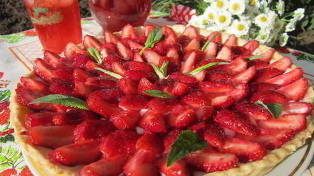 Рецепт клубничного тарта с заварным кремом