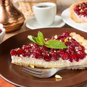 Рецепт Малинового тарта с маскарпоне