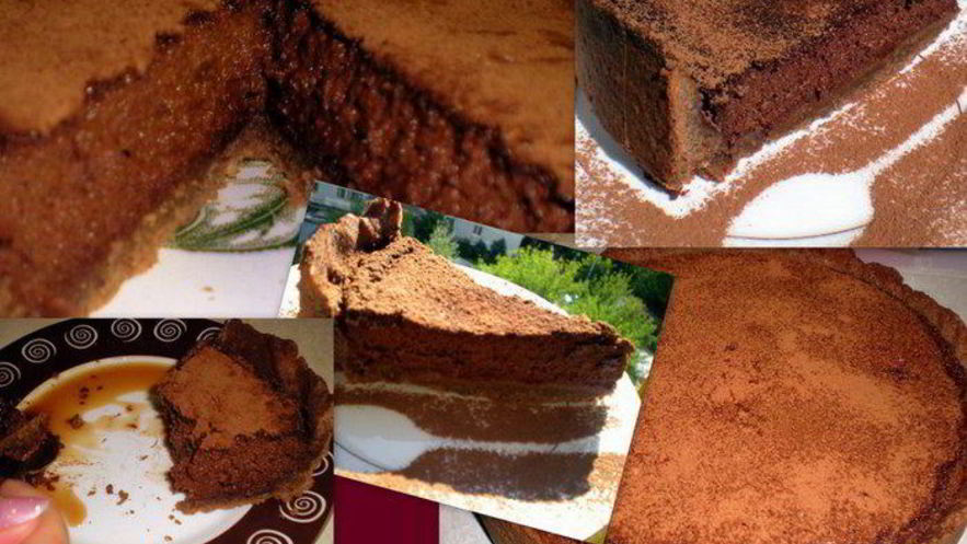 Рецепт миндального тарта с брауни