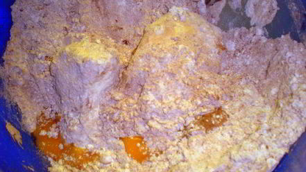 Рецепт миндального тарта с брауни