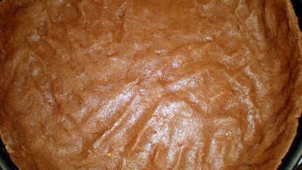 Рецепт миндального тарта с брауни