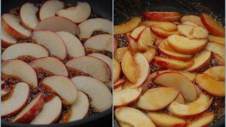 Рецепт миндального тарта с карамелизованными нектаринами