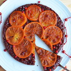 Рецепт Пряничного Тарта Татен с апельсином и брусникой