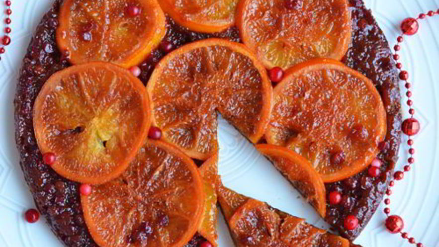 Рецепт пряничного тарта татен с апельсином и брусникой