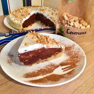 Рецепт Шоколадна-арахисового тарт Мужская страсть