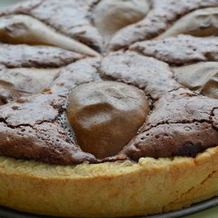 Рецепт Шоколадна-грушевого тарт