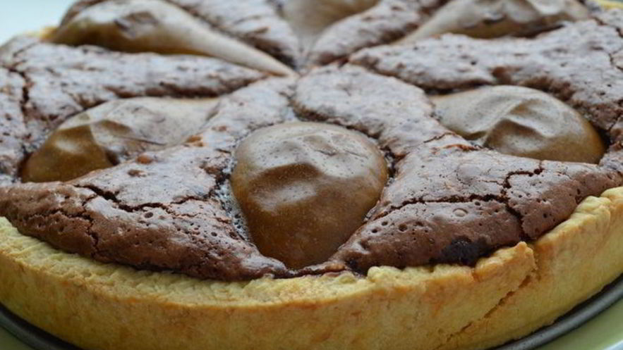 Рецепт шоколадна-грушевого тарт