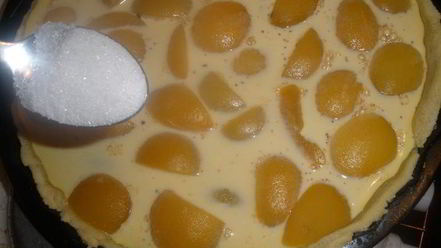 Рецепт шоколадна-персикового тарт