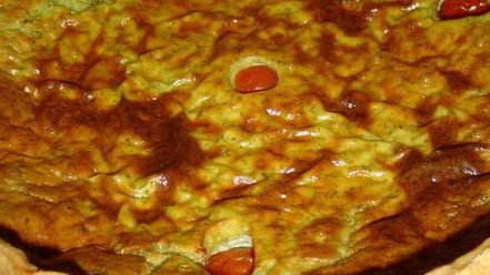 Рецепт сырно-творожного тарт с весенней зеленью