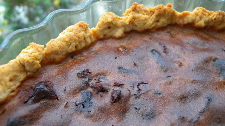 Рецепт тарта с дынной пастилой и шоколадом