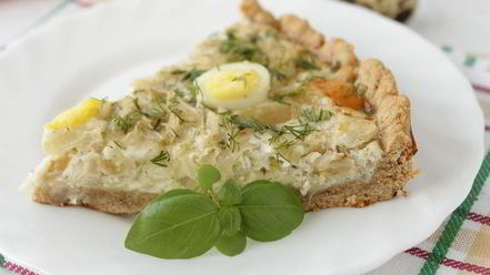 Рецепт тарта с капустой и перепелиными яйцами