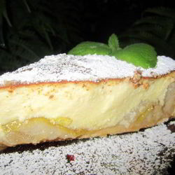 Рецепт Тарта с карамелизированными фруктами и творожным пудингом