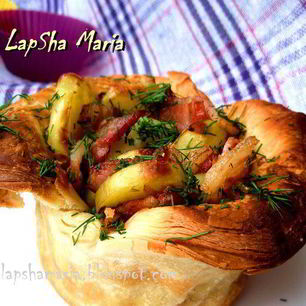 Рецепт Тарта с картофелем и беконом