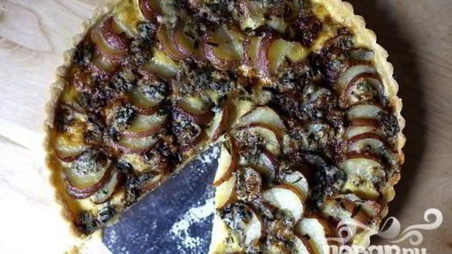 Рецепт тарта с картофелем и голубым сыром