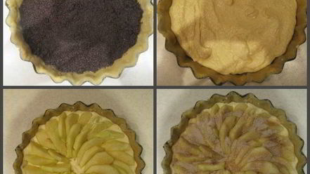 Рецепт тарта с маком, творогом и яблоками