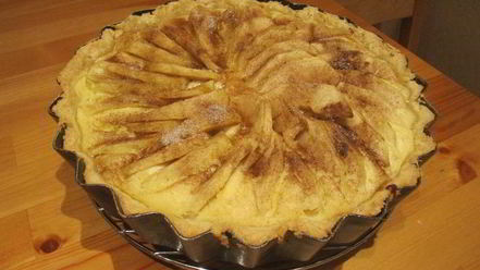 Рецепт тарта с маком, творогом и яблоками