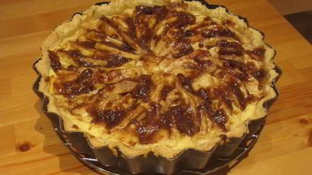 Рецепт тарта с маком, творогом и яблоками