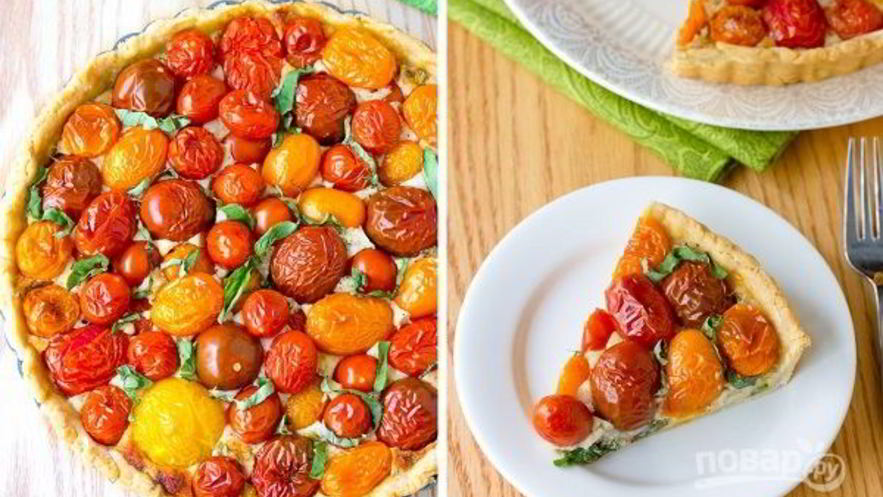 Рецепт тарта с сыром и томатами