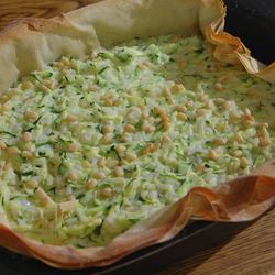 Рецепт Тарта с цукини, рисом и кедровыми орешками