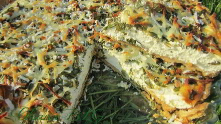 Рецепт тарта творожного с зеленью