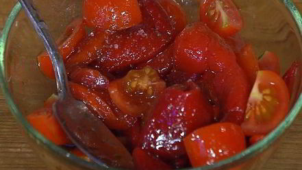 Рецепт тартина с запеченным сладким перцем и тунцом