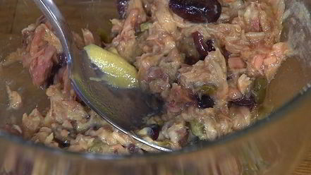 Рецепт тартина с запеченным сладким перцем и тунцом