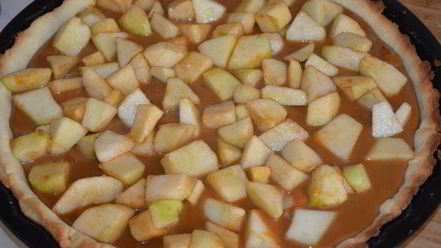 Рецепт яблочного тарта ириска
