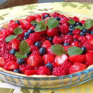 Рецепт Ягодного тарта с ванильным заварным кремом