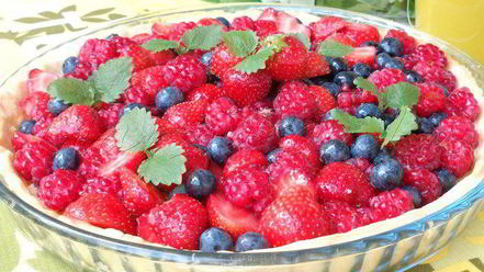 Рецепт ягодного тарта с ванильным заварным кремом