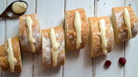 Рецепт французских тостов с начинкой из сливочного сыра и малины