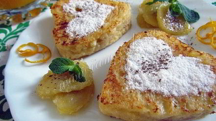 Рецепт французских тостов в виде сердца